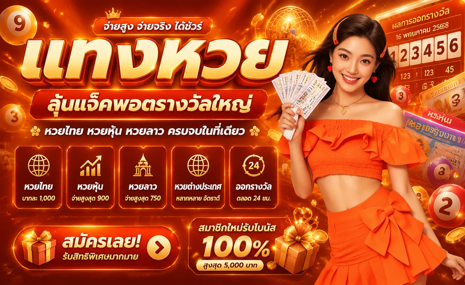 หวยออนไลน์ TIGERWIN369 แทงหวยจ่ายเต็มครบทุกประเภท